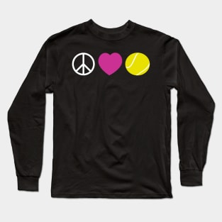 Peace Love Tennis by CoVA Tennis Long Sleeve T-Shirt